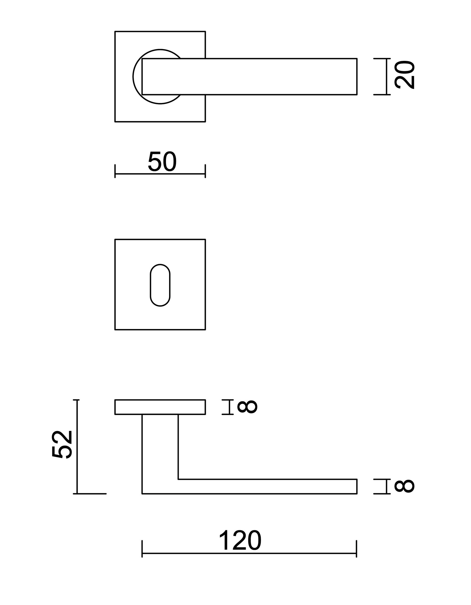 Looking for beautiful special bronze door handles on square rosettes