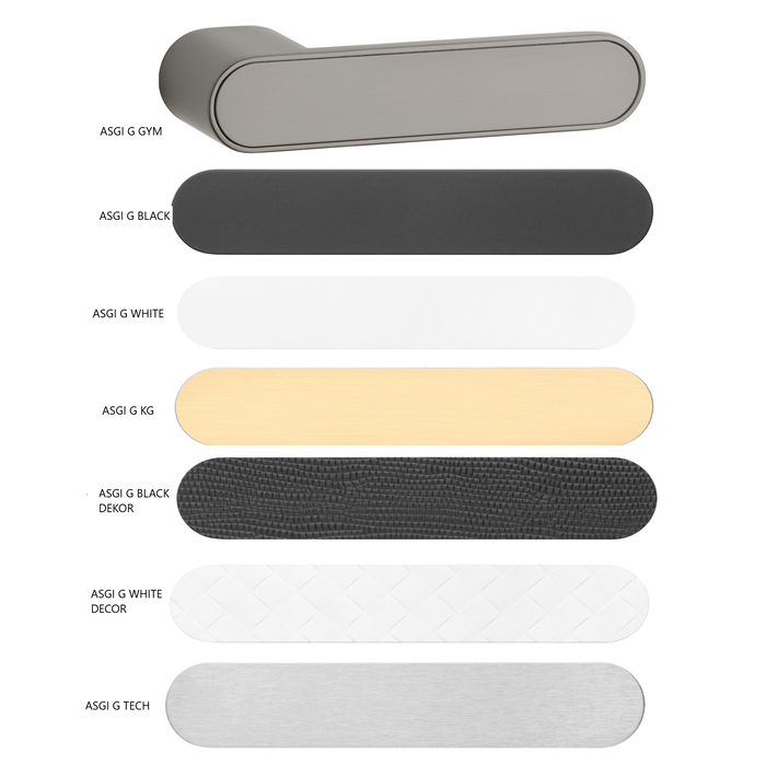 Aprile Solid APRILE door handles GUAVA graphite with interchangeable front plate