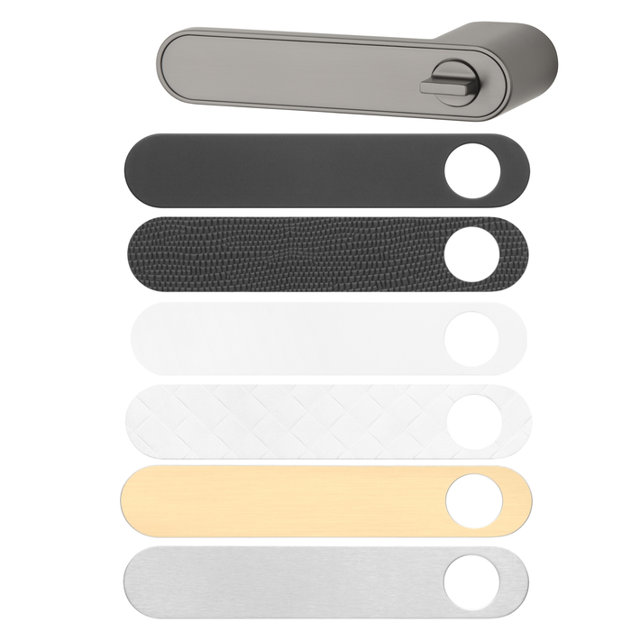 Aprile Solid APRILE GUAVA door handles with interchangeable front plate - WC left