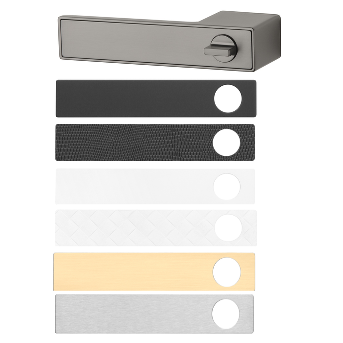 Aprile Poignées de porte APRILE HEDERA solides avec plaque avant interchangeable - WC gauche