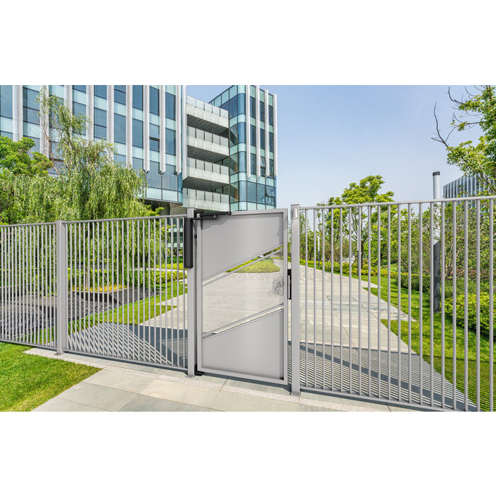 LOCINOX Motorischer Torschließer VENUS-S von Locinox mit integrierter Elektronik – Silber