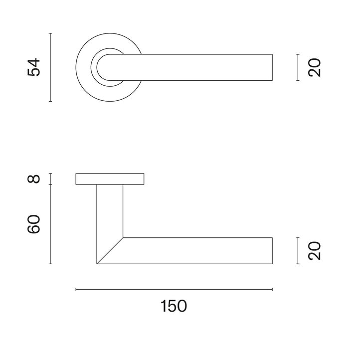 STERK STERK Deurklinken OVAL 1742 PRO 8mm - Klasse 4 EN1906:2012 - mat koper PVD