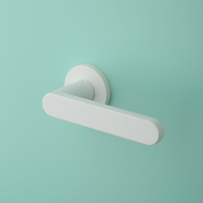 Aprile Solid matt white Aprile door handles ALORA round Ø 52x7 mm