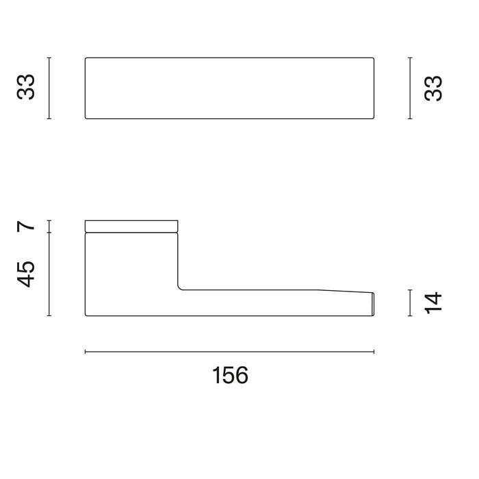 Aprile Poignées de porte Aprile CARLINA rectangulaires 50x33 mm graphite