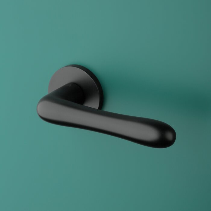 Aprile Black solid Aprile door handles CYNIA Ø 53x7 mm