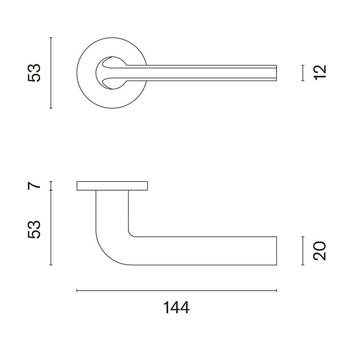 Aprile Solid APRILE door handles OLEANDRO in gold PVD Ø 53x7 mm