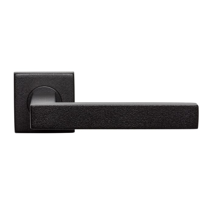 In-Door Black Marbella door handles with textured lacquer