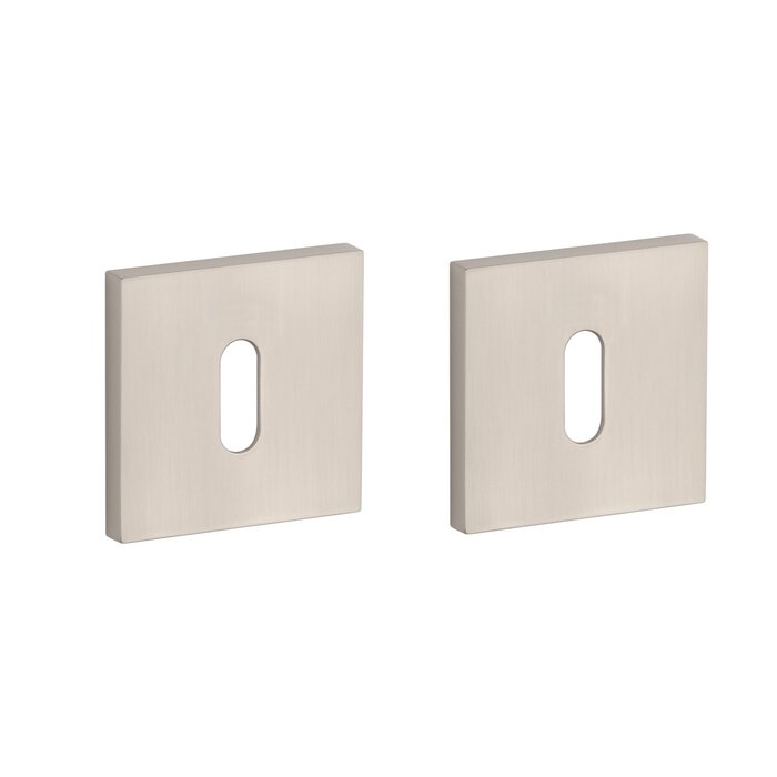 Aprile Paar APRILE sleutelplaatjes vierkant 53x53x7mm mat nikkel