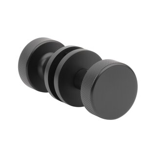 Aprile Pair of matt black APRILE door knobs TUJA