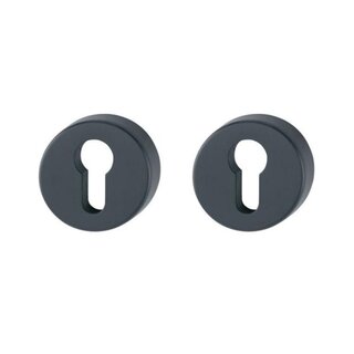 Hoppe Pair of Hoppe cylinder plates Amsterdam E42KVS stainless steel black