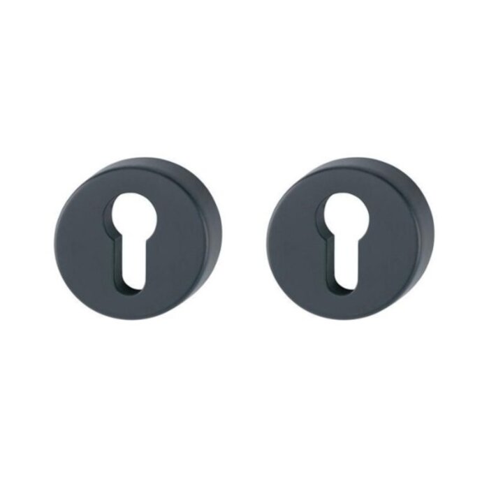 Hoppe Pair of Hoppe cylinder plates Amsterdam E42KVS stainless steel black