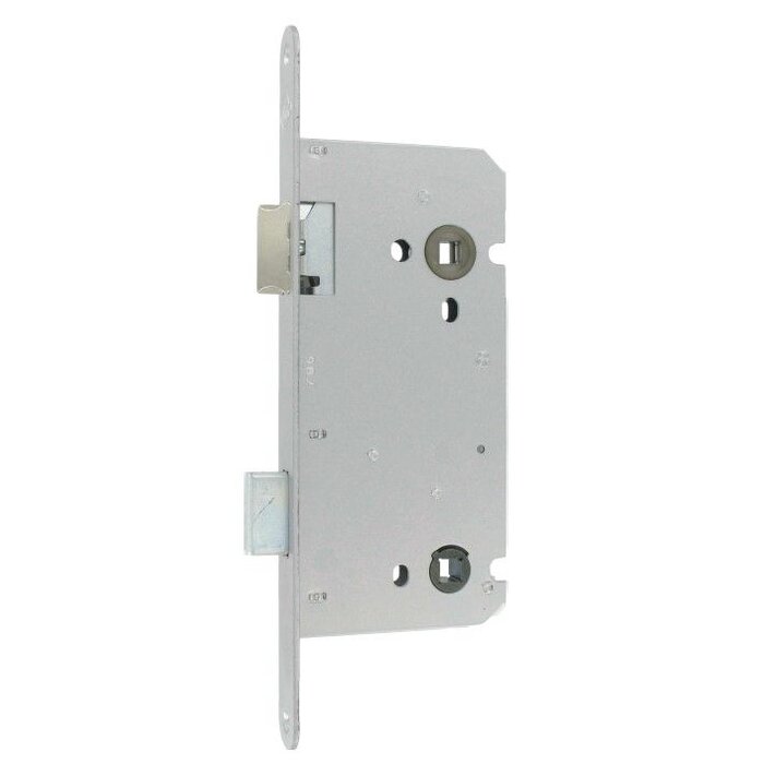 Assa Abloy Litto WC-Schloss, Achsmaß 116mm / Dorn 60mm, Edelstahloptik mit gerader Frontplatte 260x22mm