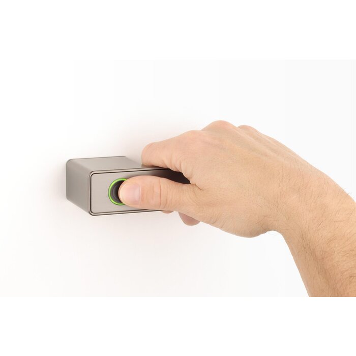 Aprile MAHONIA smart door handle with fingerprint scanner in graphite from APRILE