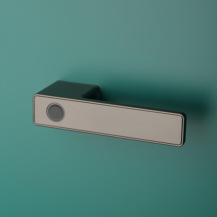 Aprile MAHONIA smart door handle with fingerprint scanner in graphite from APRILE