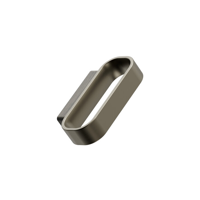 Furnipart  Furnipart furniture handle RACE wood-zamac / brushed brass - dark brown oak