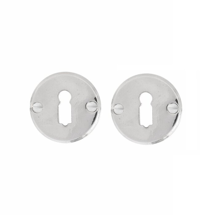 Dauby Paar Schlüsselplatten BB-50R Weißbronze (WB) 50 mm