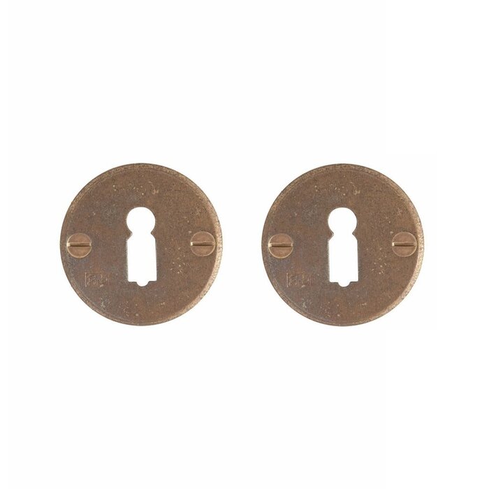 Dauby Paire de plaque à clés BB-50R bronze brut (RB) 50mm
