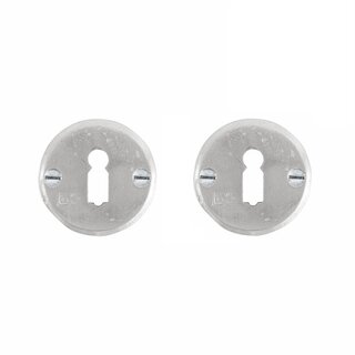 Dauby Pair of key plate BB-50R matt white bronze (WBS) 50mm
