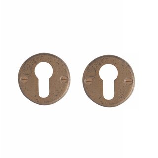 Dauby Paire de plaque cylindre PZ-50R bronze brut (RB) 50mm