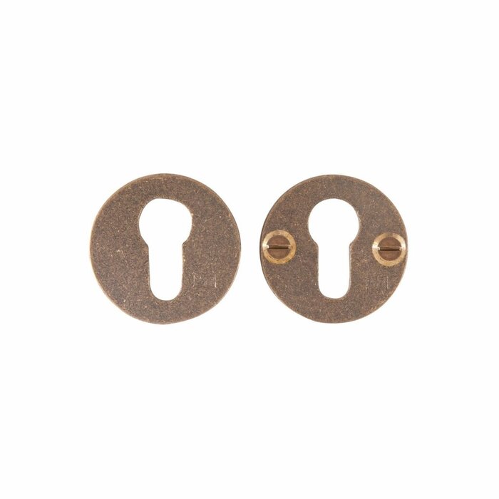 Dauby Paar veiligheidsrozetten rond 50 mm - ruw brons (RB)