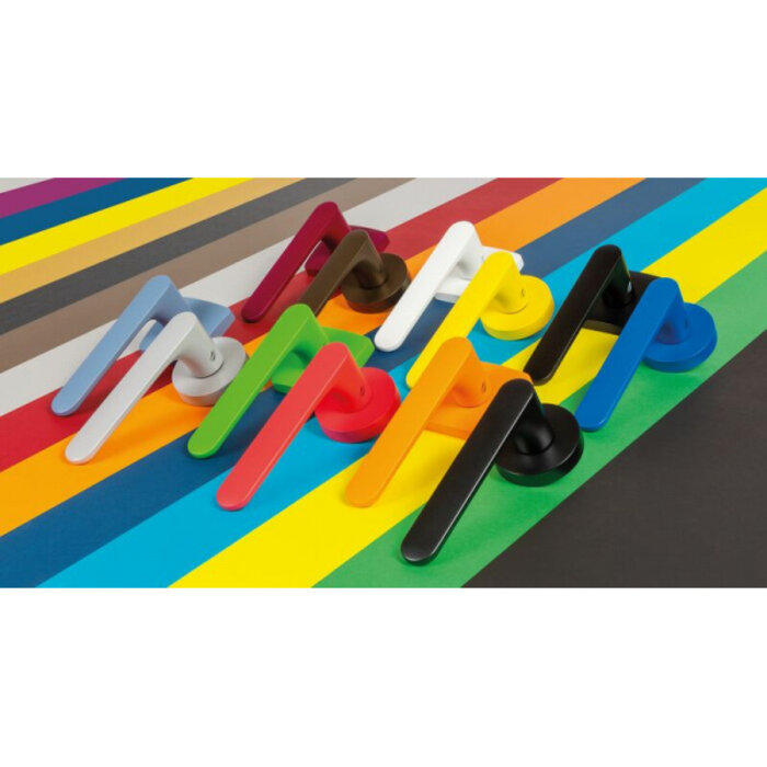 COLOMBO Black door handles ONE round Ø 50x10mm - Colombo