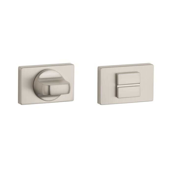 Aprile Aprile WC-Garnitur rechteckig 50x33 mm Nickel matt