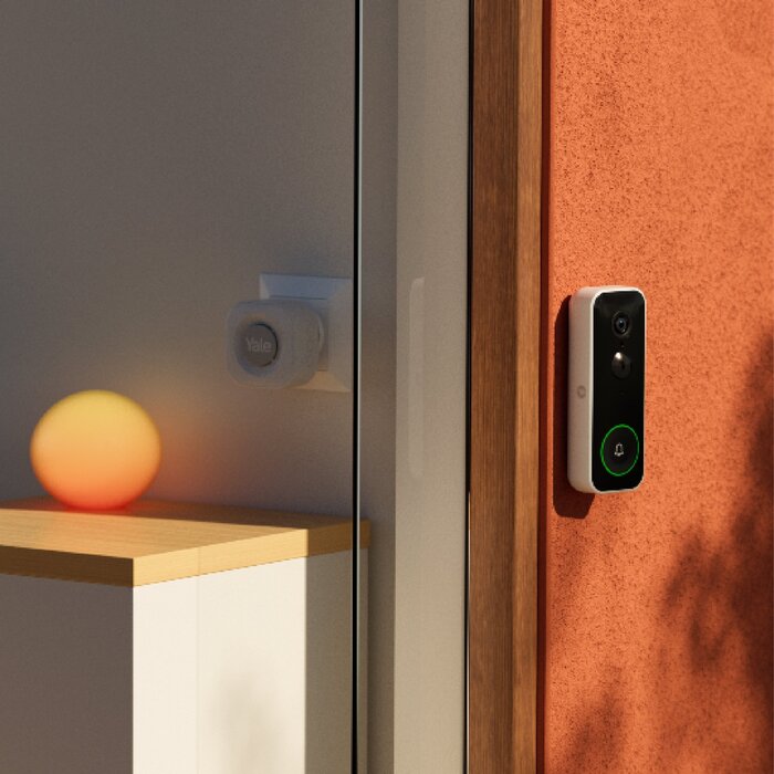Assa Abloy Eagle - Yale smart video doorbell (6500mAh) - White 1080p (2MP) / IP65