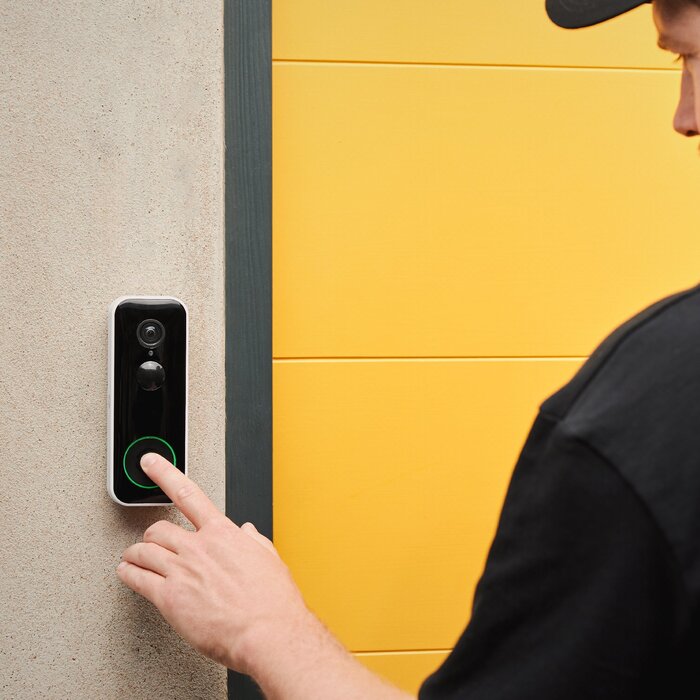 Assa Abloy Eagle - Sonnette vidéo intelligente Yale (6500mAh) - Blanc 1080p (2MP) / IP65