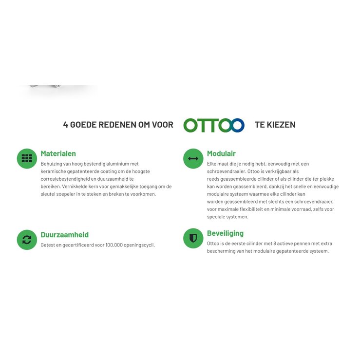 OMEC OTTOO OMEC OTTO modulaire  halve veiligheidscilinder - Zwart