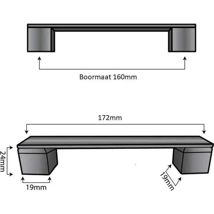 DKS Aluminium meubelgrepen AUSTIN
