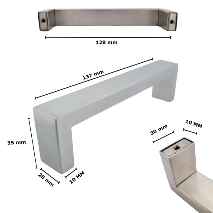 DKS RVS meubelgrepen ATLANTA - 12 x20 mm