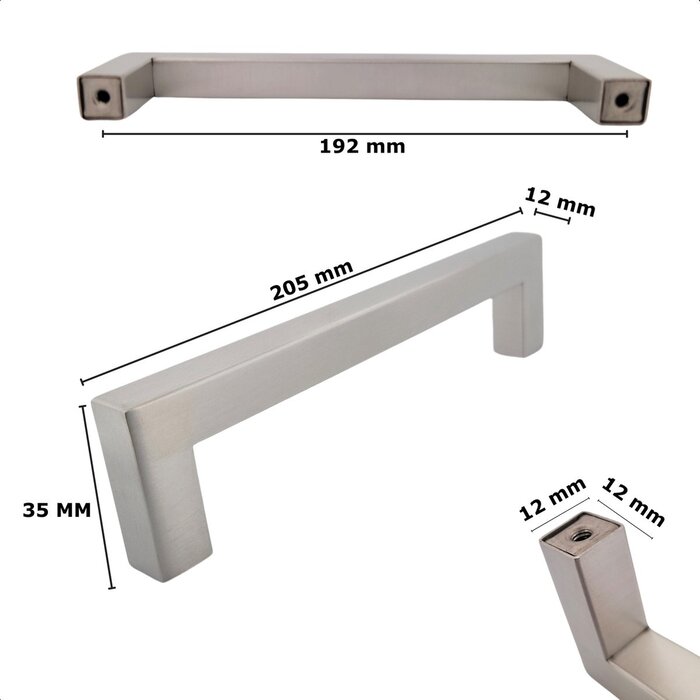 DKS Stainless steel furniture handles DALLAS - Brushed