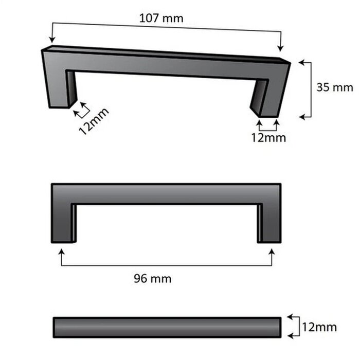 DKS Stainless steel furniture handles DALLAS - Brushed
