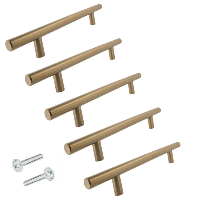 DKS Stainless steel furniture handles DENVER - Gold