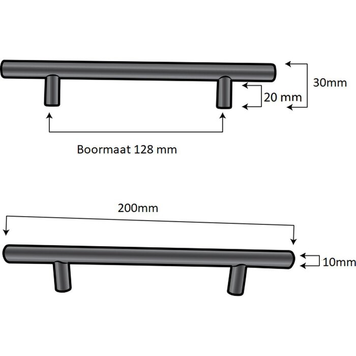 DKS RVS meubelgrepen DENVER - Goud