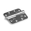 Dulimex Kugelbolzenscharnier runde Ecken 89x89 mm SKG***® verzinkter Stahl