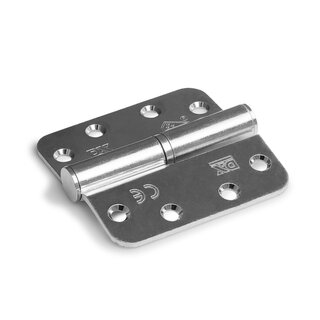 Dulimex Bullet pin hinge round corners 89x89 mm SKG***® galvanized steel