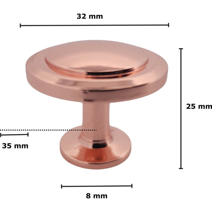 DKS Runder Möbelknopf MEMPHIS - Ø 32mm