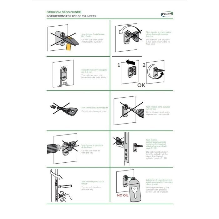 OMEC OTTOO OMEC OTTO modularer Sicherheitszylinder mit Knauf (A/B) – Schwarz
