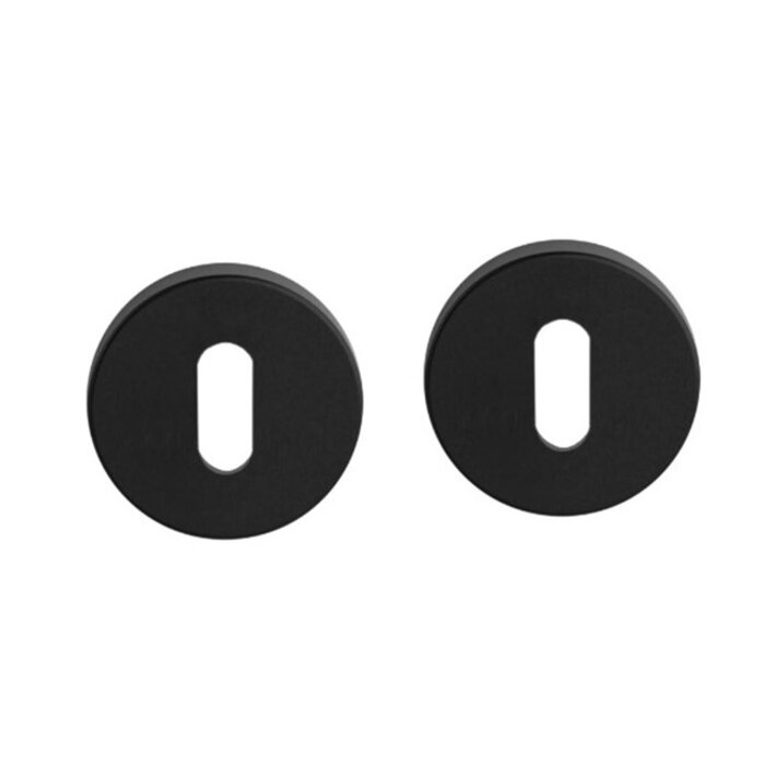 COLOMBO Poignées de porte noires ONE rondes Ø 50x10mm - Colombo