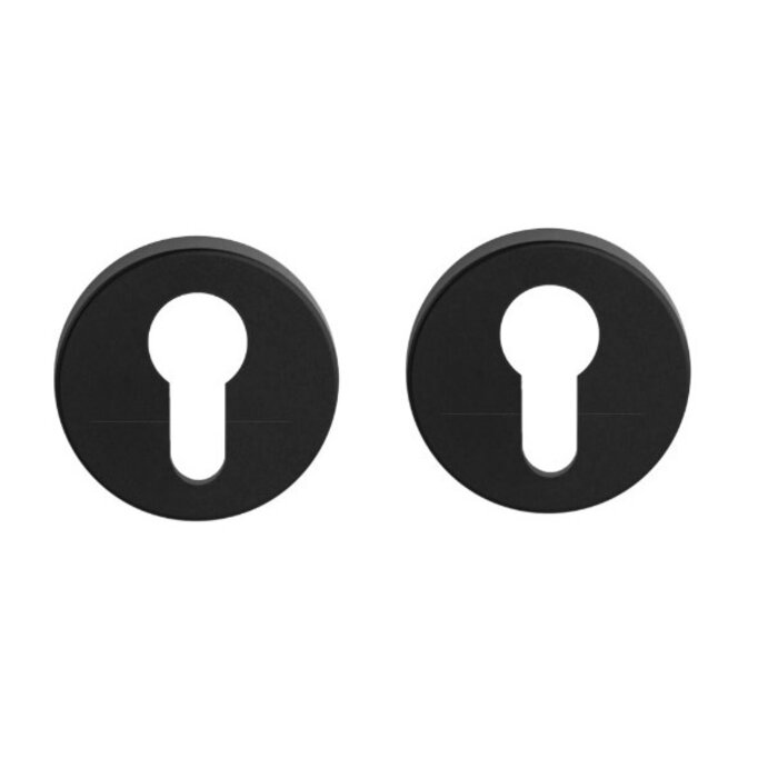 COLOMBO Black door handles ONE round Ø 50x10mm - Colombo