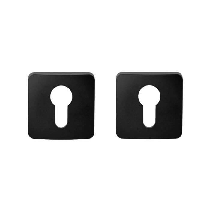 COLOMBO Schwarze Türgriffe EIN Quadrat 52x52x10mm - Colombo