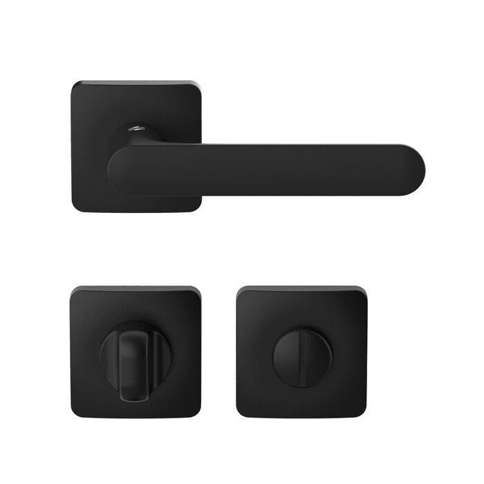 COLOMBO Black door handles ONE square 52x52x10mm - Colombo