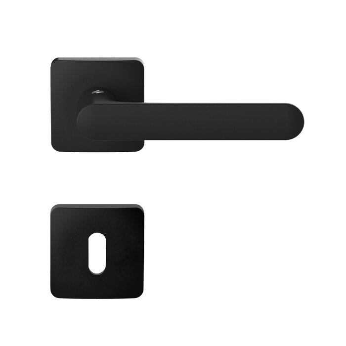 COLOMBO Black door handles ONE square 52x52x10mm - Colombo