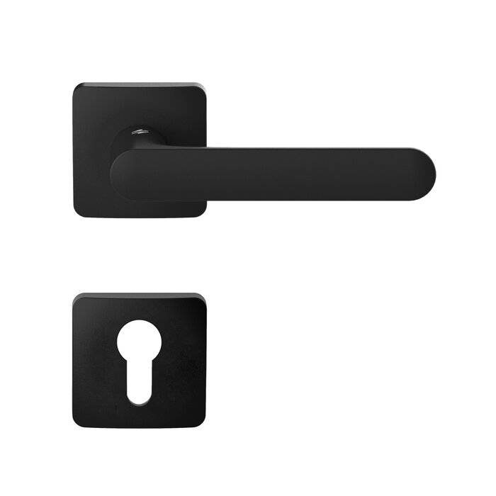 COLOMBO Poignées de porte noires ONE carrées 52x52x10mm - Colombo
