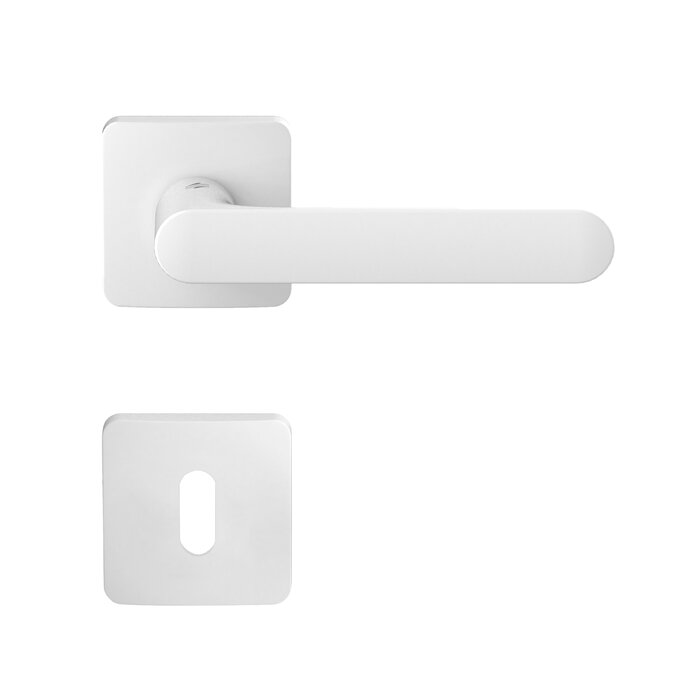 COLOMBO Poignées de porte blanches ONE carrées 52x52x10mm - Colombo