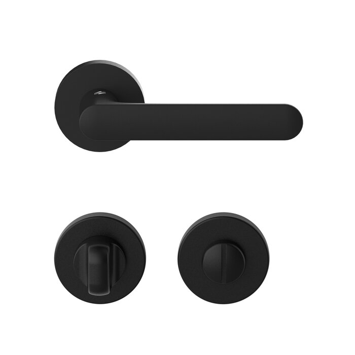 COLOMBO Poignées de porte noires ONE rondes Ø 50x10mm - Colombo