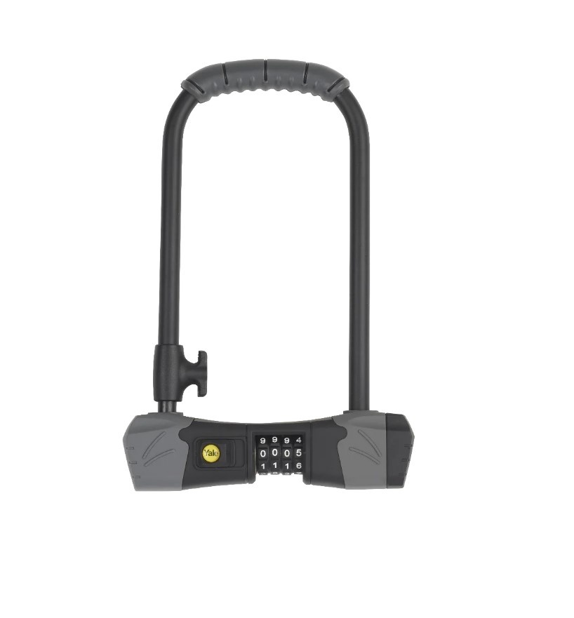 Zwart Yale standard Protection fietsslot met cijferslot YCUL2- Beugelslot