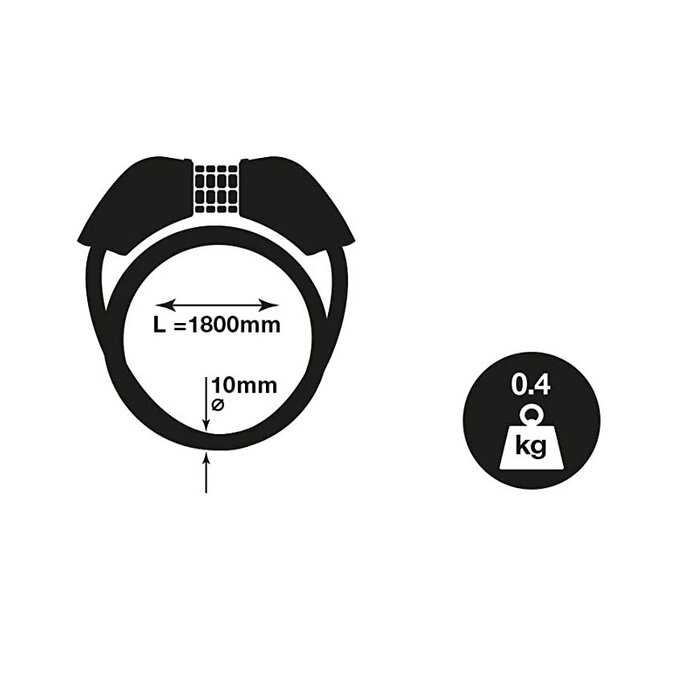 Yale Câble antivol de protection standard Yale YCC1 avec serrure à combinaison