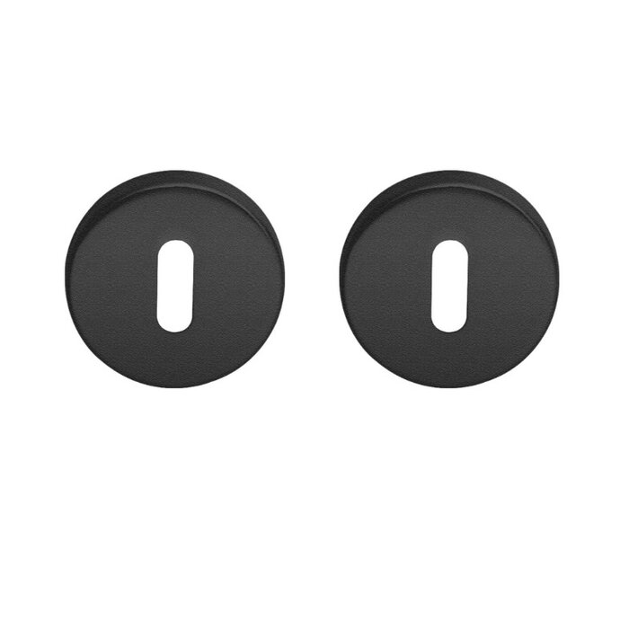 Artitec Pair of black round key rosettes 27224/BL - Ø 54mm